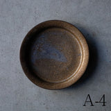 ●24-MS 5 Michikazu Sakai - Manganese Glaze Round Plate A