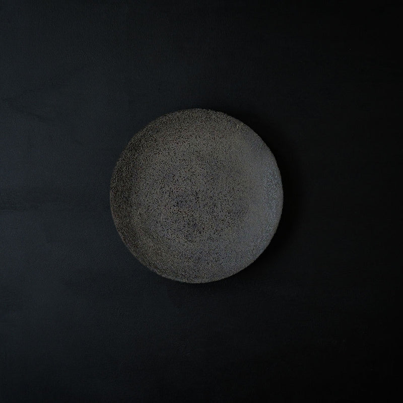 ●25-KF Sabi-urushi Plate 18cm Black