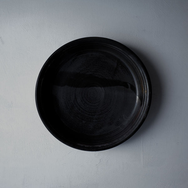 ●25-YT51 Black Karatsu Plate