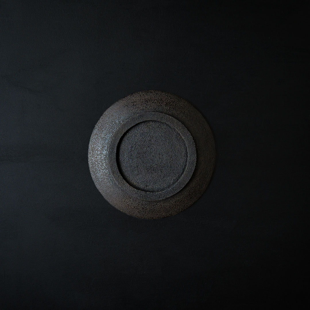 ●25-KF 錆漆 ６寸皿 黒