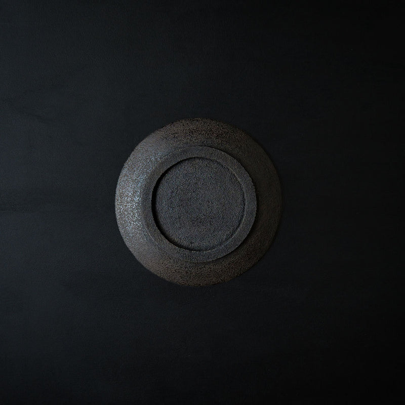 ●25-KF Sabi-urushi Plate 18cm Black