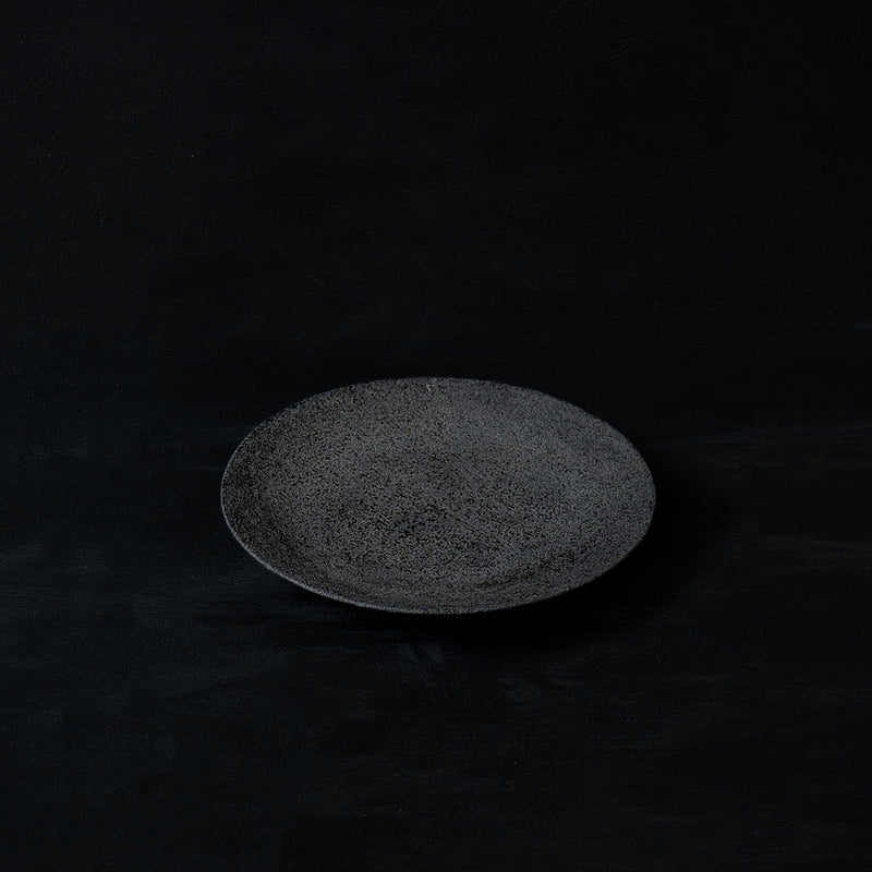 ●25-KF Sabi-urushi Plate 18cm Black