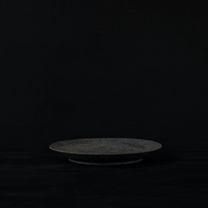 ●25-KF Sabi-urushi Plate 18cm Black