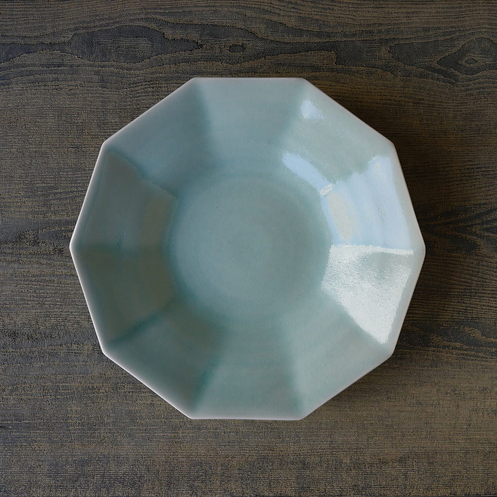 村上雄一 青磁10角深皿26cm – 雨晴/AMAHARE