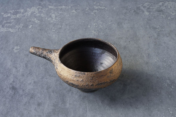 ●23-YI-56 Teapot Spouted Bowl Silver Glaze Bronze A