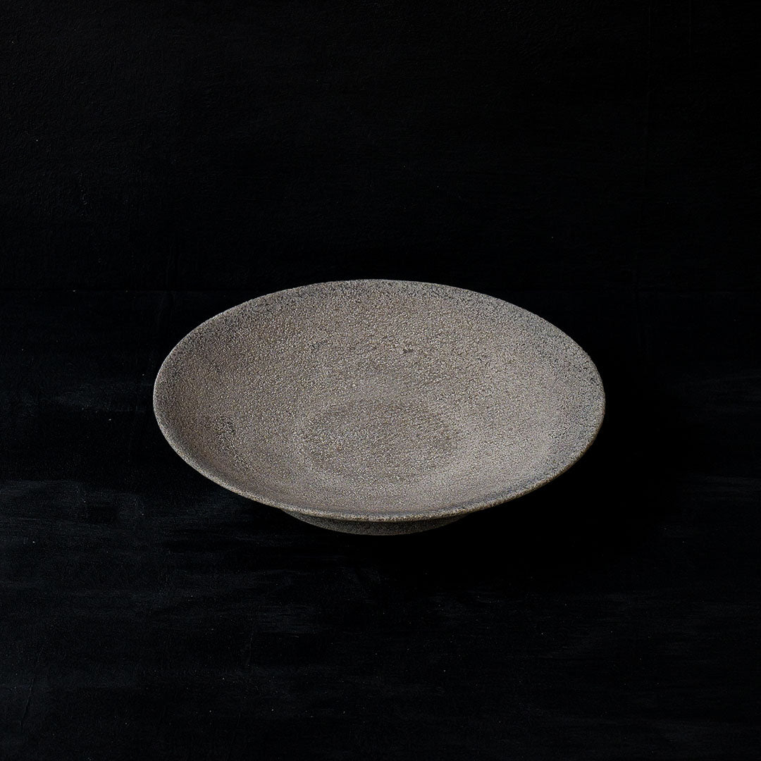 ●25-KF Sabi-urushi Deep Plate 21cm White
