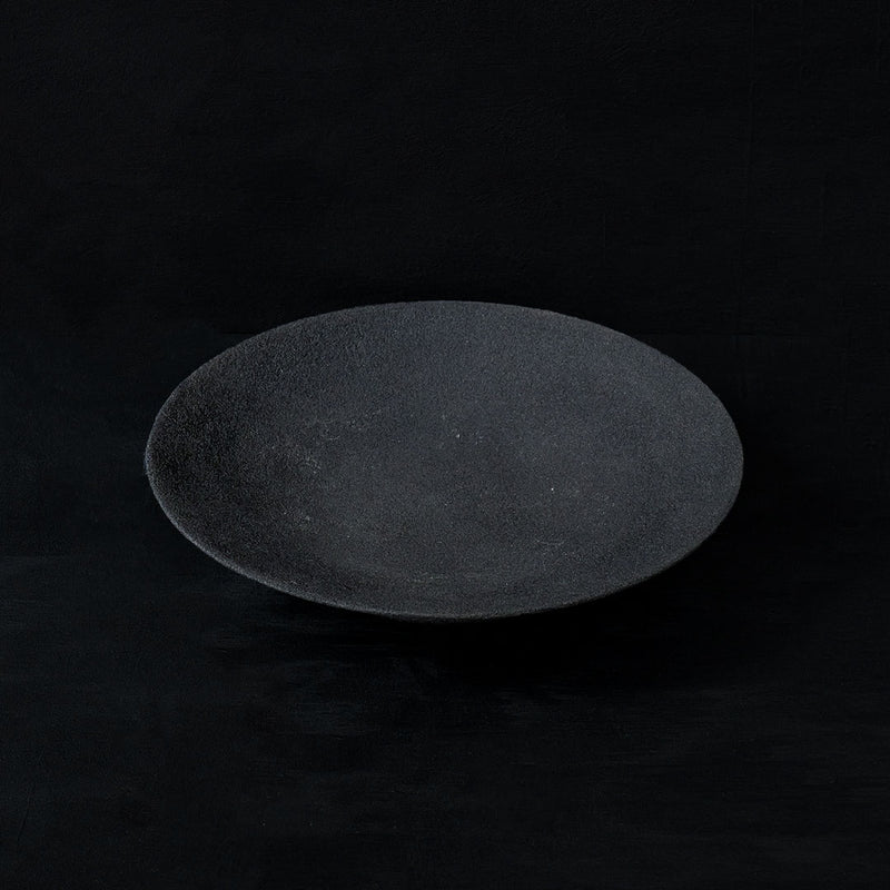 ●25-KF Sabi-urushi Deep Plate 24cm Black