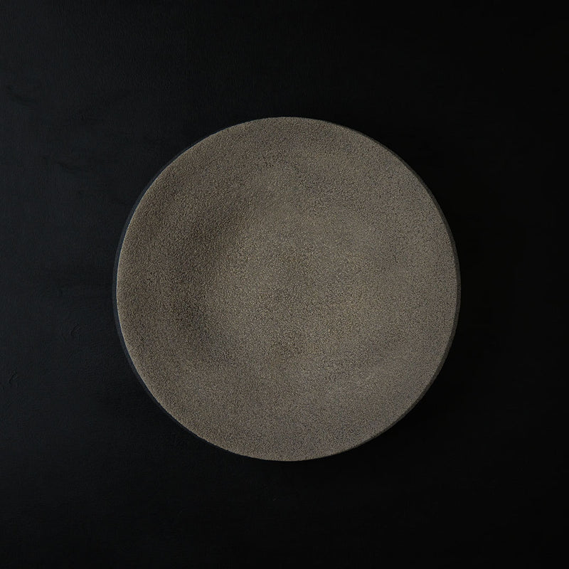 ●25-KF Sabi-urushi Deep Plate 24cm White