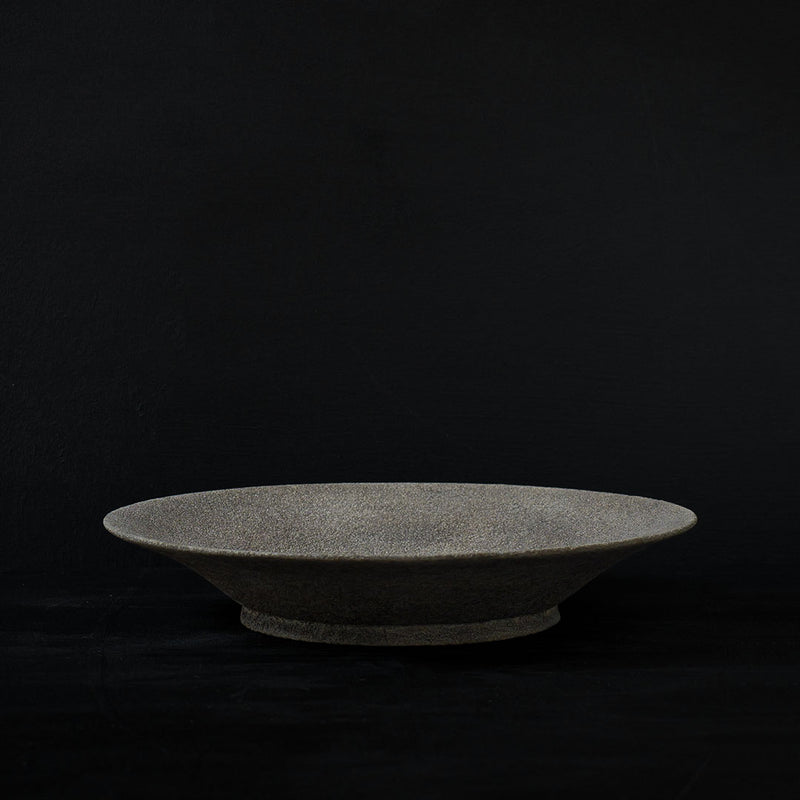 ●25-KF Sabi-urushi Deep Plate 24cm White