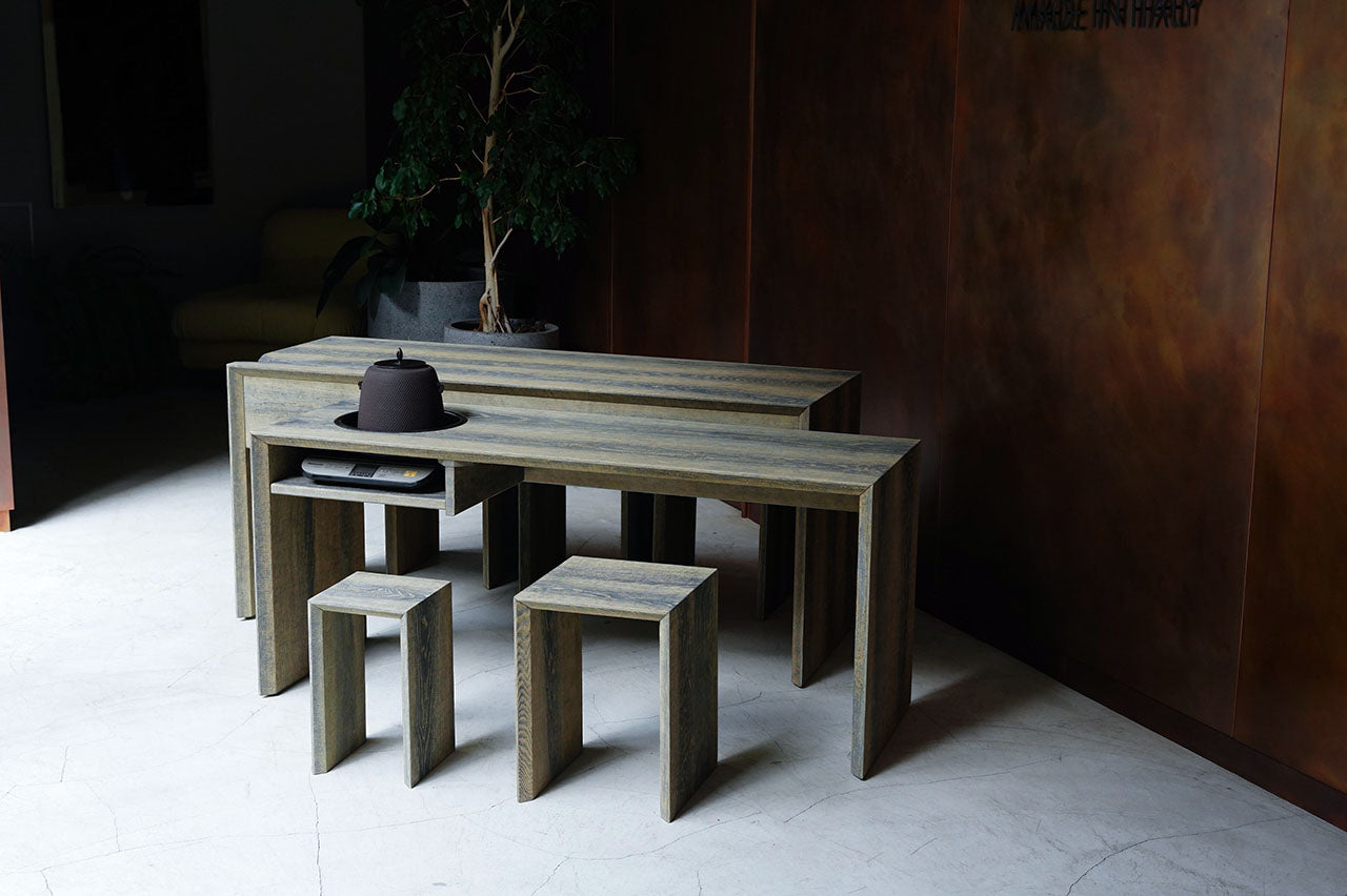 Fuyou Ryurei-joku 7-piece Set (a set of tea service tables and chairs)