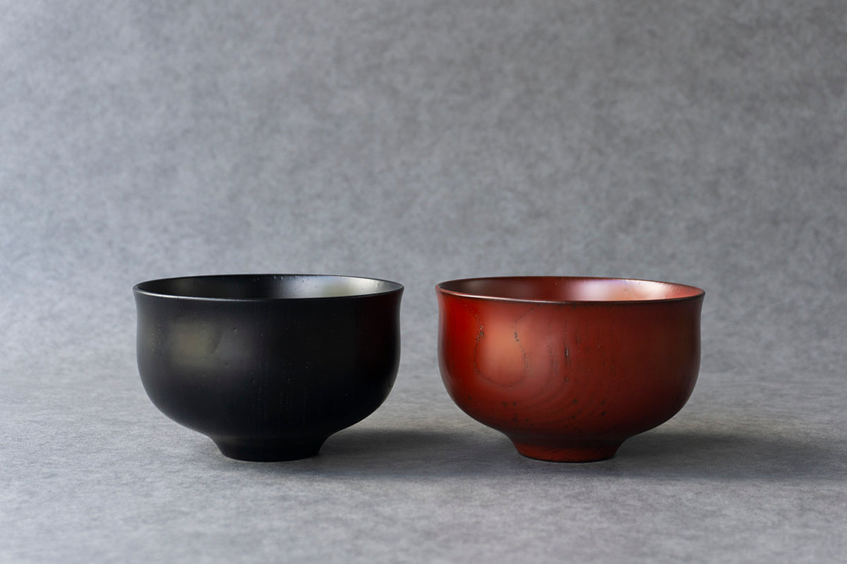 喜八工房　欅溜布張　4.0背高汁椀　2客 喜八工房 欅溜布張 4.0背高汁椀 2客 喜八工房 欅