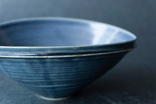 Hanako Nakazato Double Lip Bowl L (Blue Jeans)