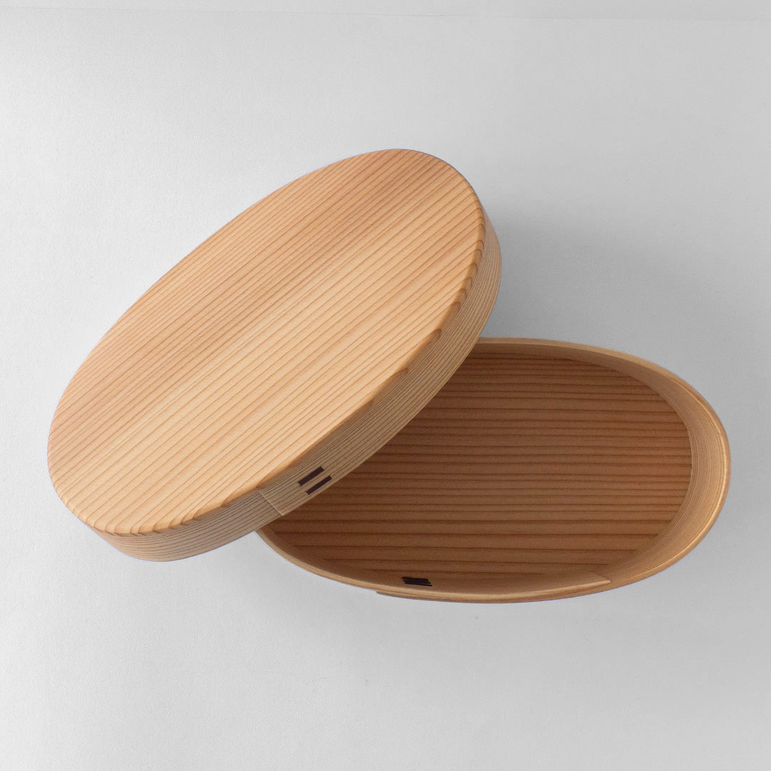 ◆Ryobian - Oval "Magewappa" Lunch Box (Medium, Gift Wrap)