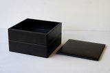 21cm Two Layer Jubako Boxes Chinaberry Black