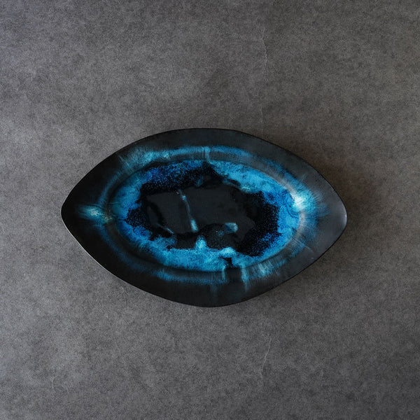 池田優子　大皿 池田優子 楕円皿 中 釉薬 A – 雨晴/AMAHARE