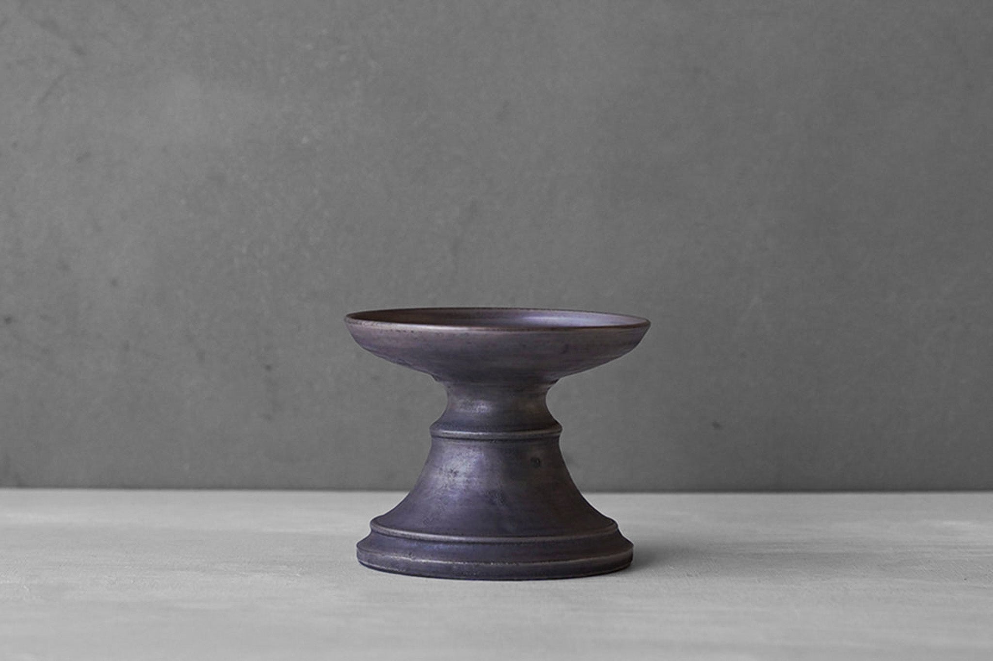 Tatsuya Hattori Silver Glaze Pewter Candlestick