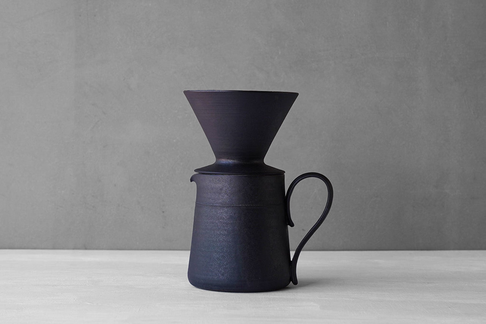 Tatsuya Hattori  Black Silver Glaze  Coffee Dripper