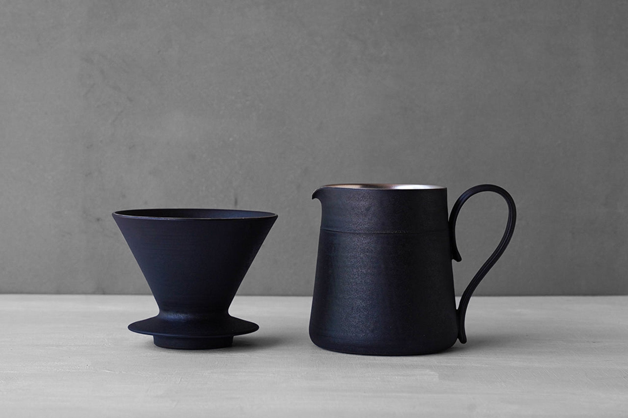 Tatsuya Hattori  Black Silver Glaze  Coffee Dripper