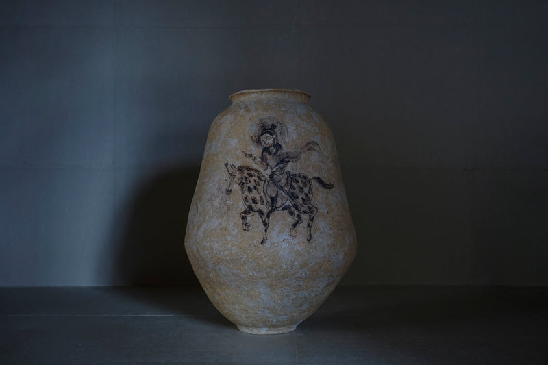 ●25-IM57 Painted Grayware Jar – Traveler