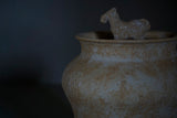 ●25-IM28 Painted Grayware Jar – Horse