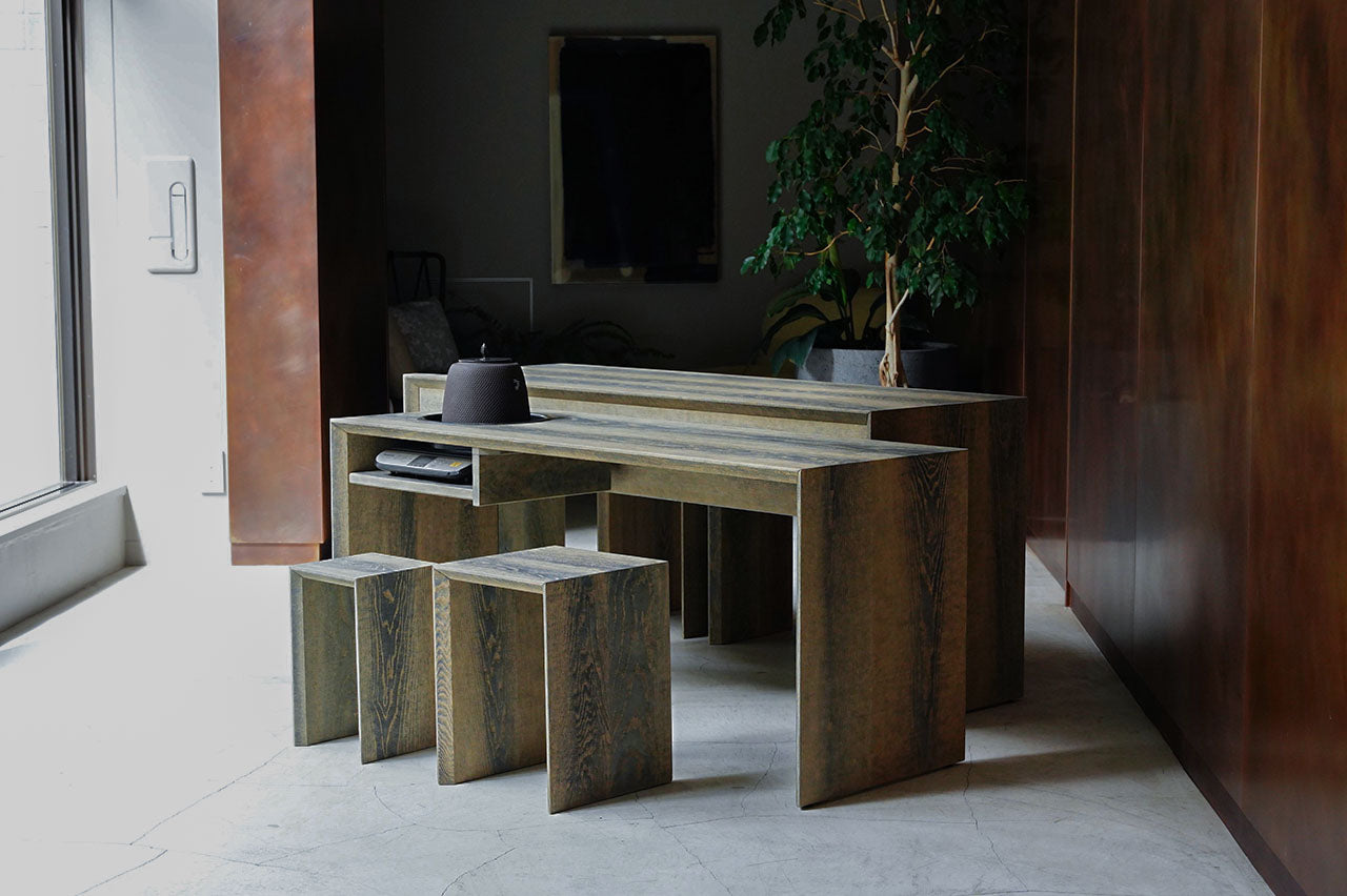 Fuyou Ryurei-joku 7-piece Set (a set of tea service tables and chairs)