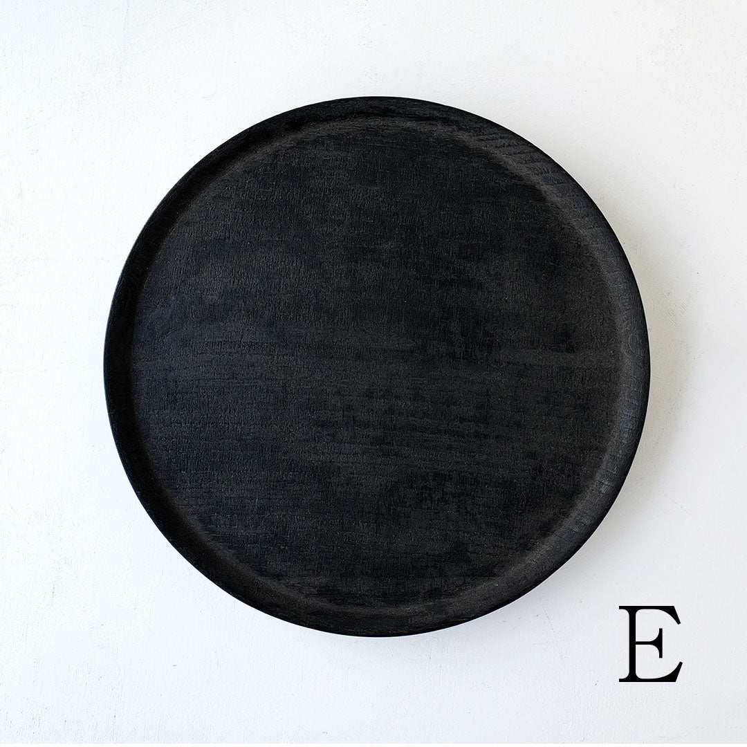 Shimoo - 浮様 丸盆 30cm, Handmade in Japan 浮様丸盆300 黒