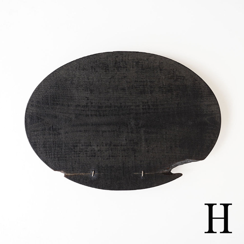 ShimooDesign貴重】浮様楕円形 銀の鎹 木製プレート 【公式通販】