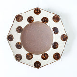 Toubou Makiya Octagonal Plate 21cm Brown