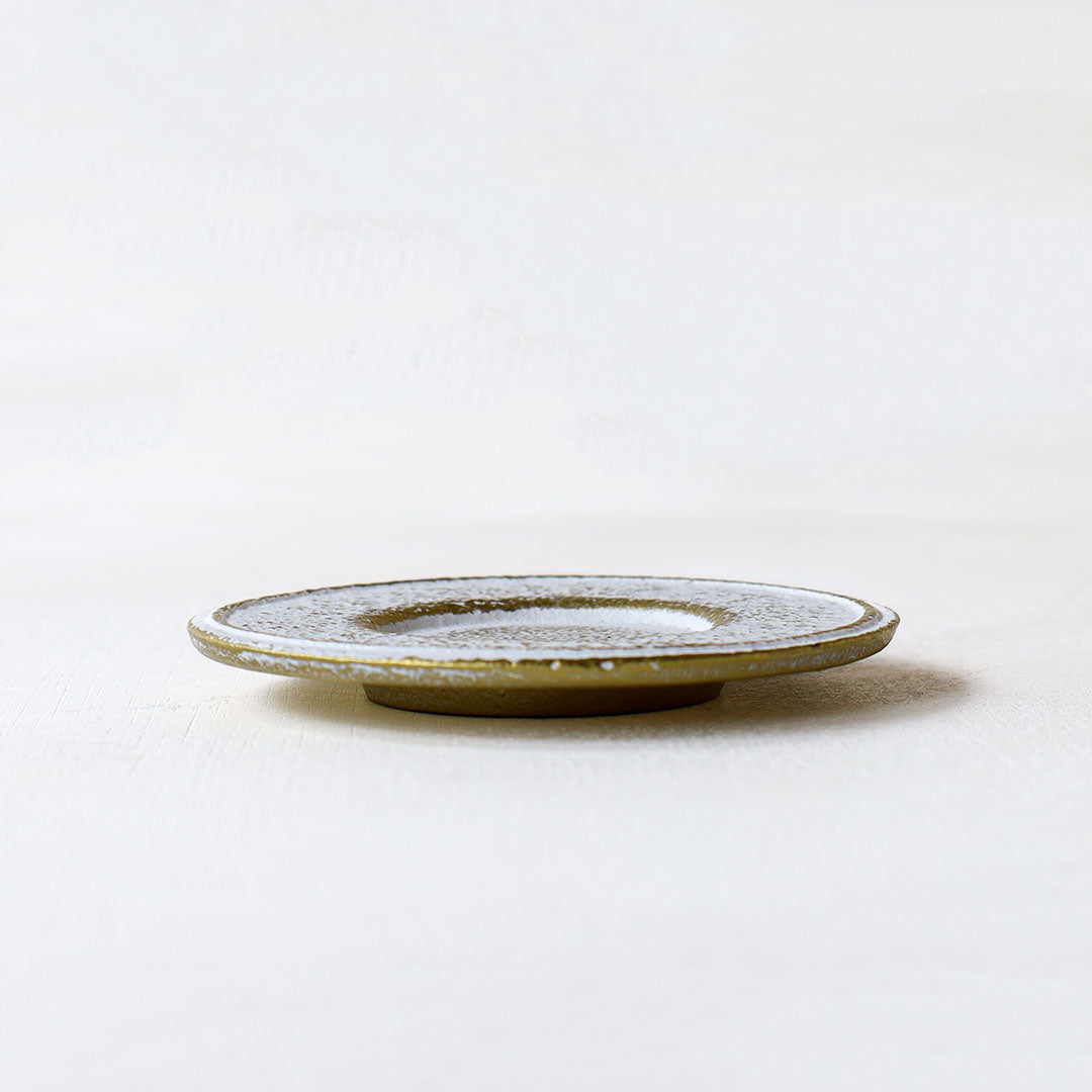 空間鋳造 茶托 Set 4pcs 白金色
