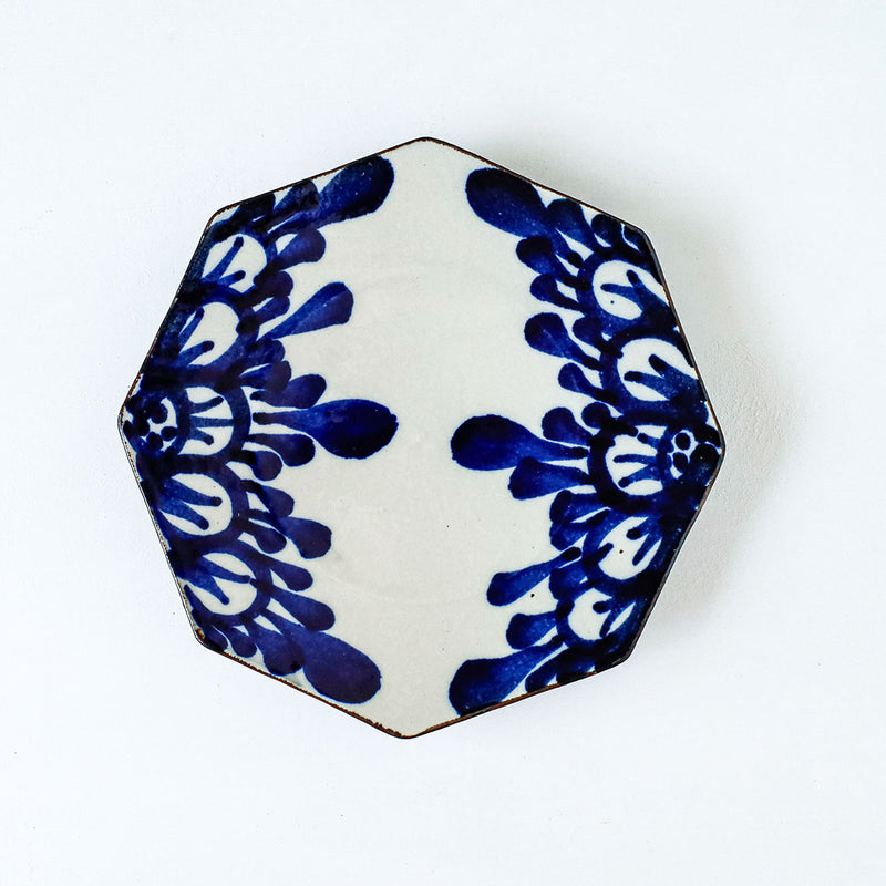 Toubou Makiya Octagonal Plate 18cm Arabesque
