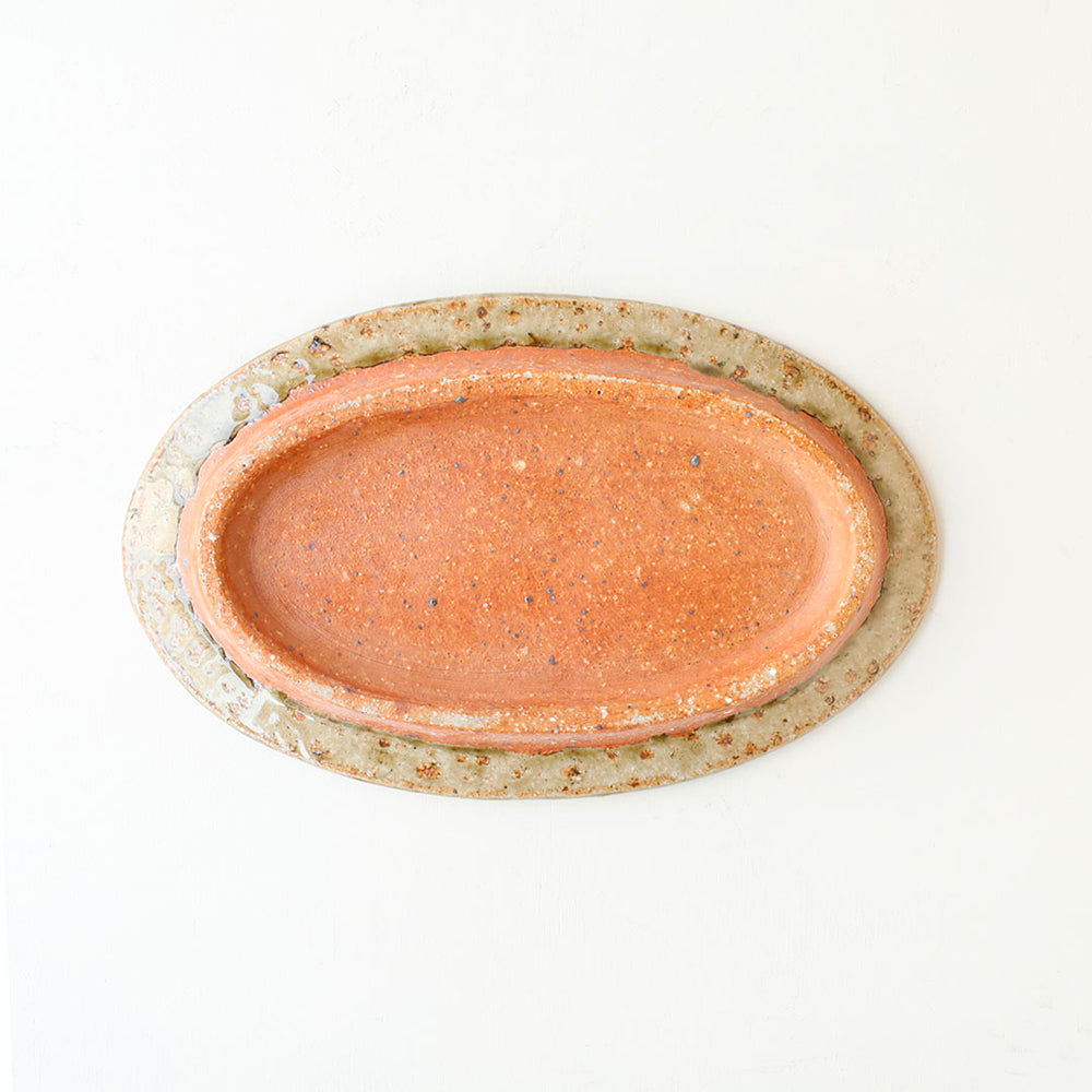 宮城陶器 オーバル 大 青磁釉 – 雨晴/AMAHARE