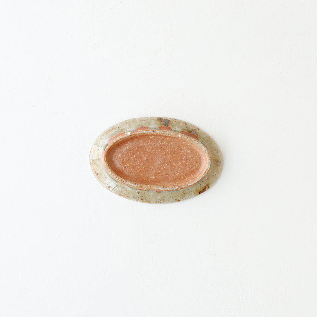 Miyagi Pottery Oval S Blue Glaze