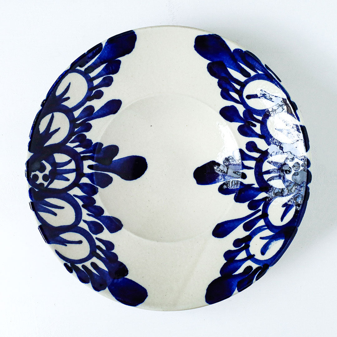 陶房眞喜屋 8寸皿 花唐草