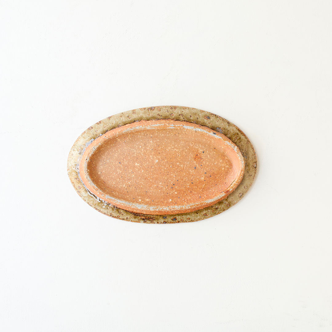 Miyagi Pottery Oval M Ash Glaze