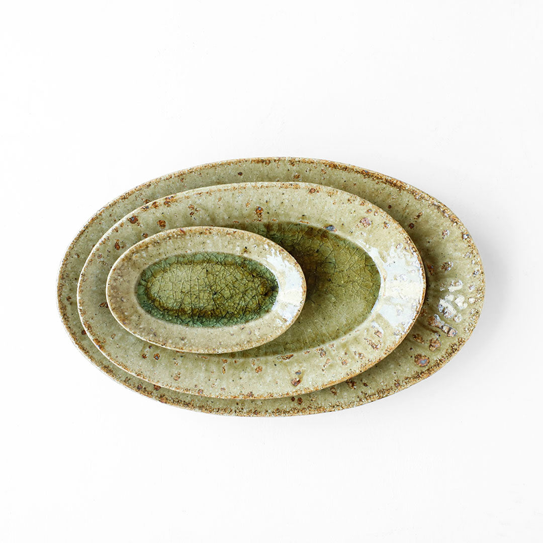 Miyagi Pottery Oval S Ash Glaze