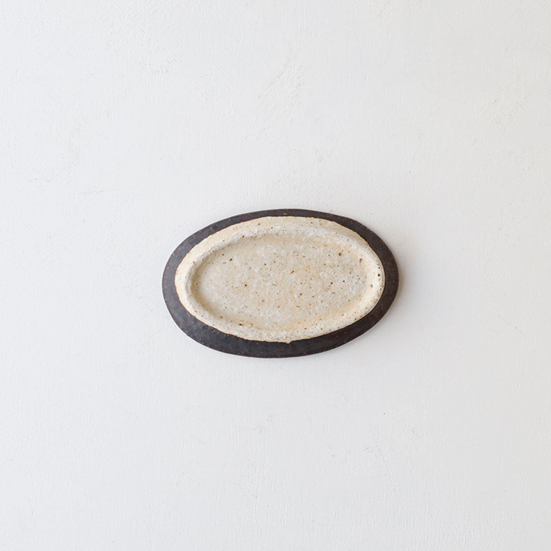 Miyagi Pottery Oval S Black Glaze