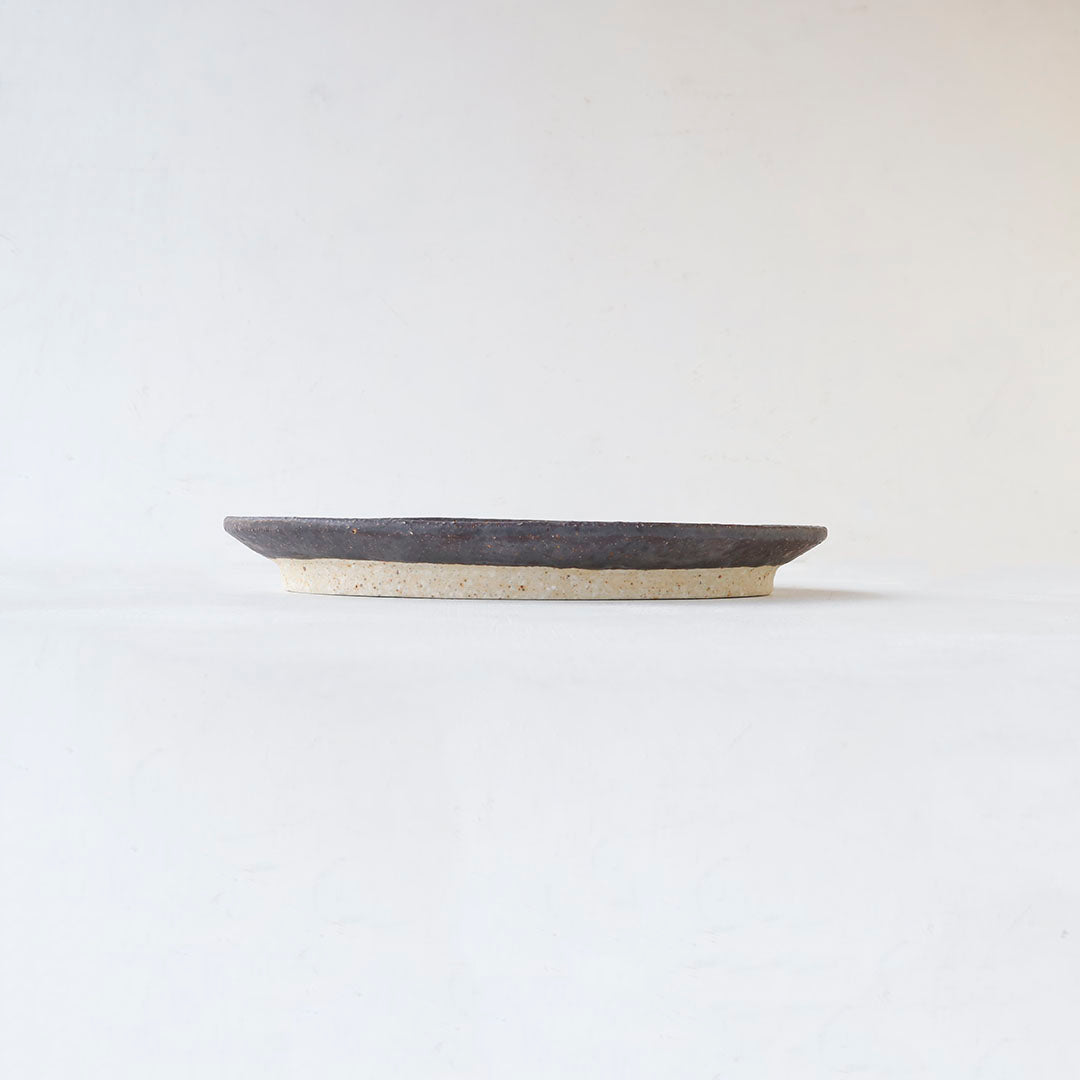 Miyagi Pottery Oval M Black Glaze