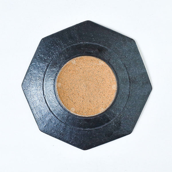Toubou Makiya Octagonal Plate 18cm Brown