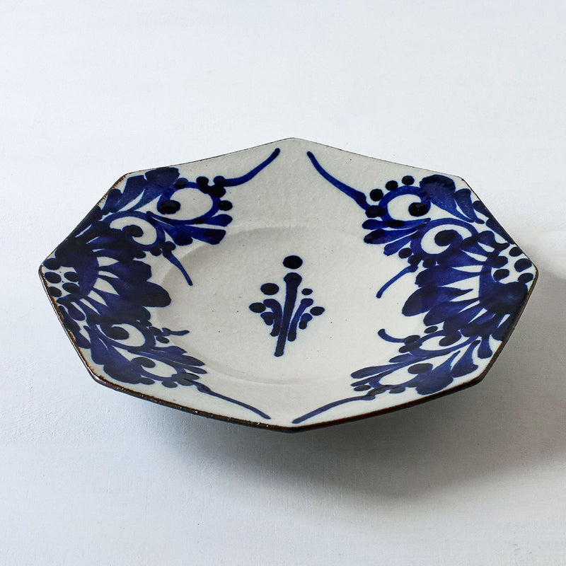 Toubou Makiya Octagonal Plate 21cm Arabesque