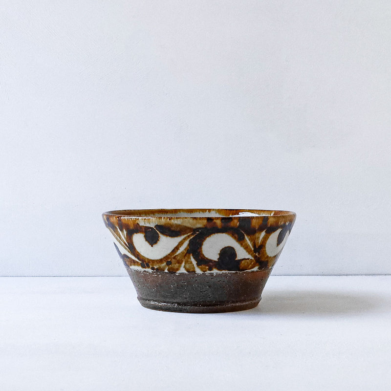 Toubou Makiya Bowl 12cm Arabesque Brown