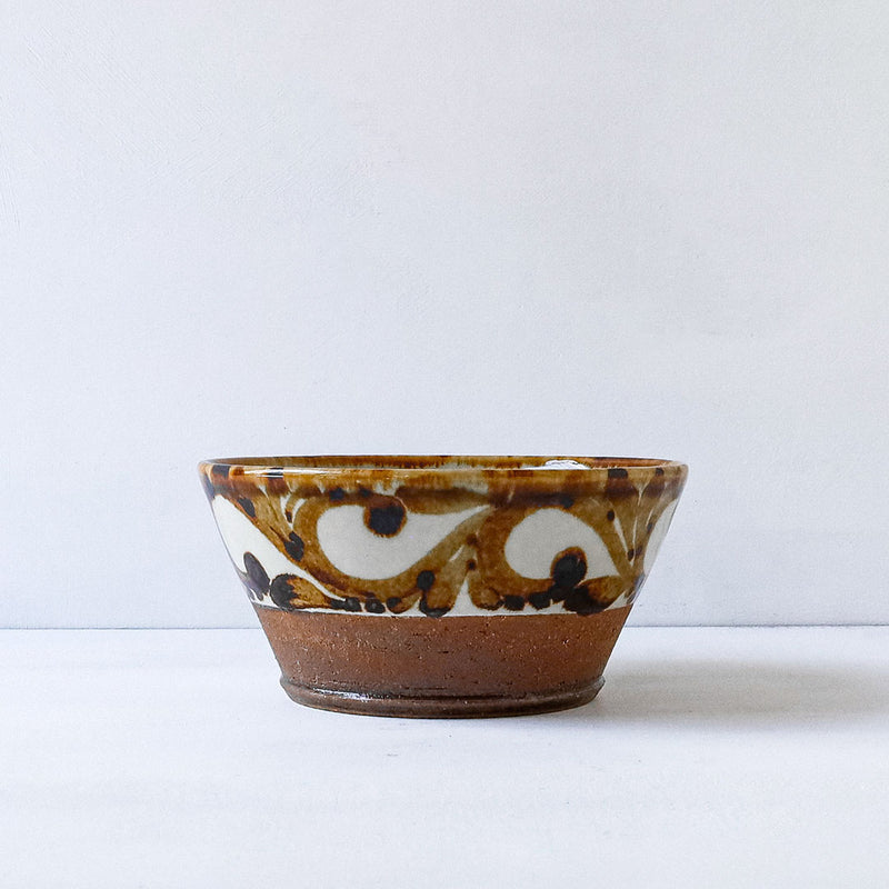 Toubou Makiya Bowl 13.5cm Arabesque Brown