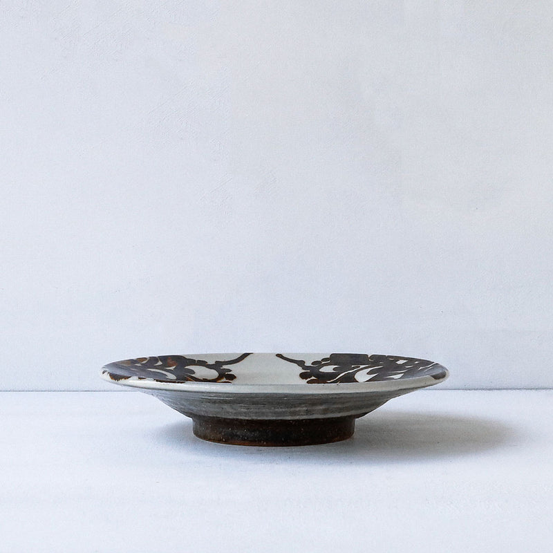 Toubou Makiya 15cm Plate Arabesque Brown