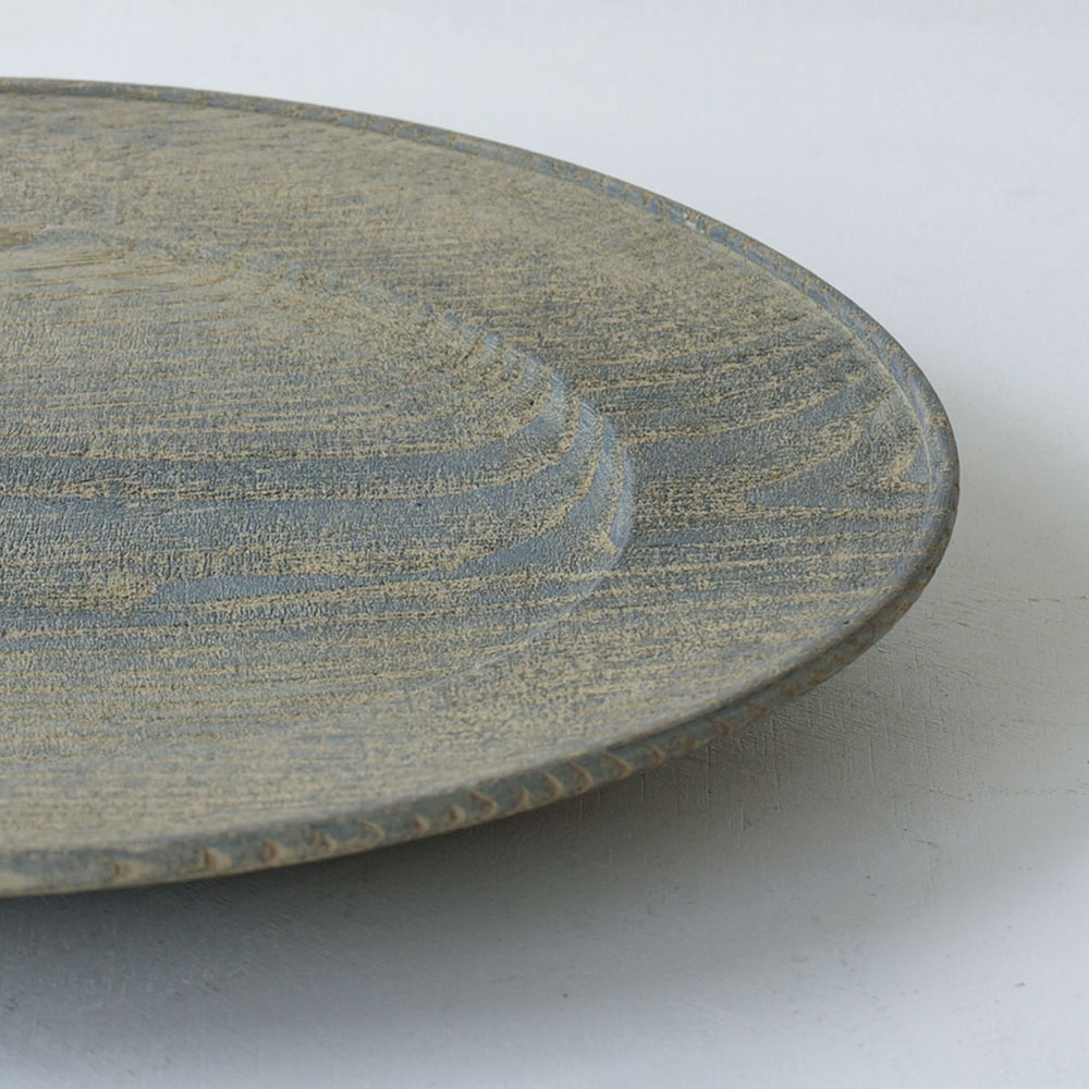 浮様 リム皿 280 鼠 – 雨晴/AMAHARE