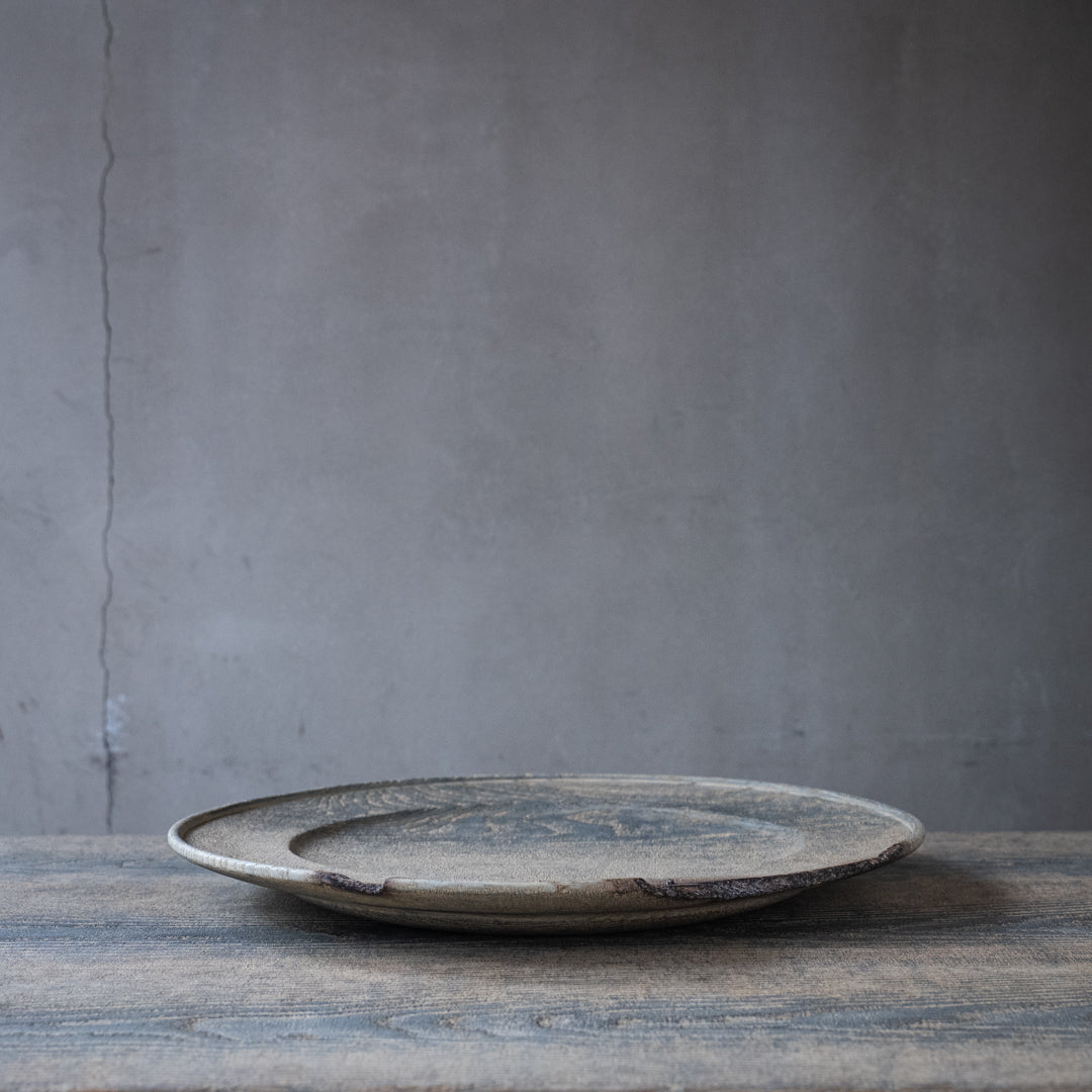 ●25-SD5リム皿 銀鎹 280 鼠