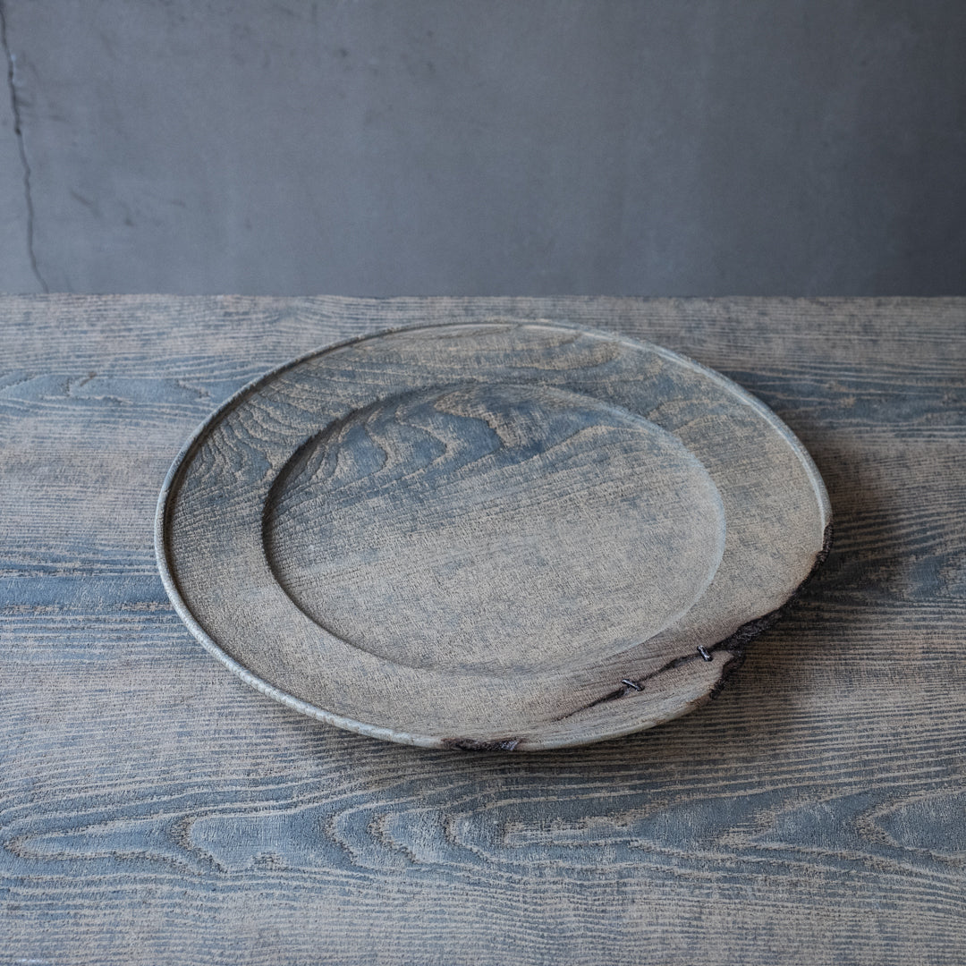 ●25-SD5リム皿 銀鎹 280 鼠