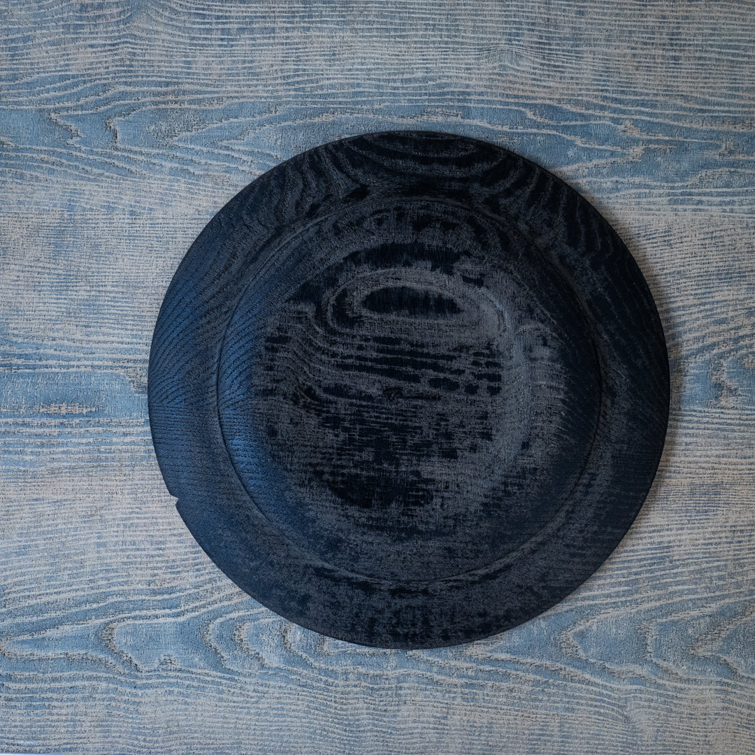 ●25-SD7リム皿 銀鎹 280 黒