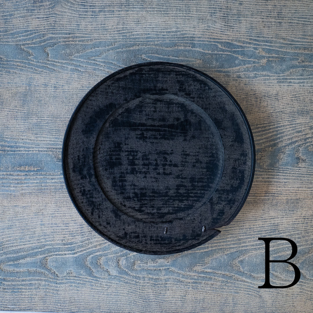 ●25-SD6リム皿 銀鎹 240 黒