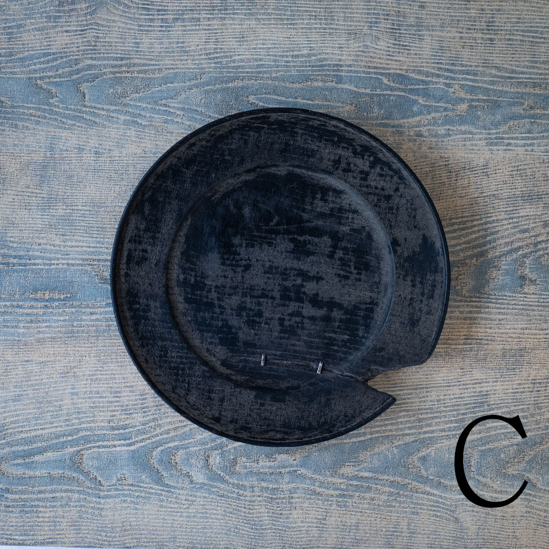 ●25-SD6リム皿 銀鎹 240 黒