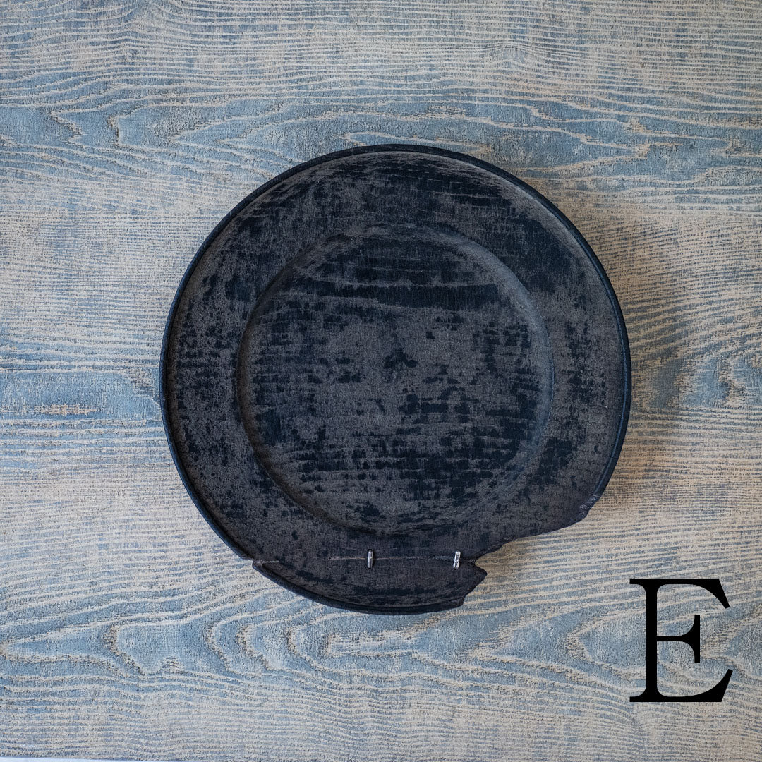 ●25-SD6リム皿 銀鎹 240 黒