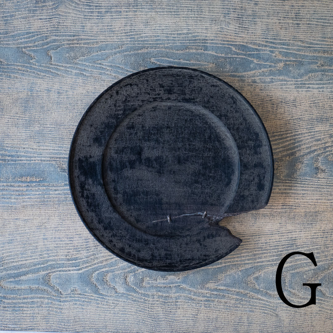 ●25-SD6リム皿 銀鎹 240 黒